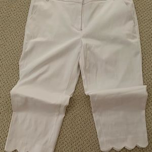 Zac & Rachel white cropped pants, size 14